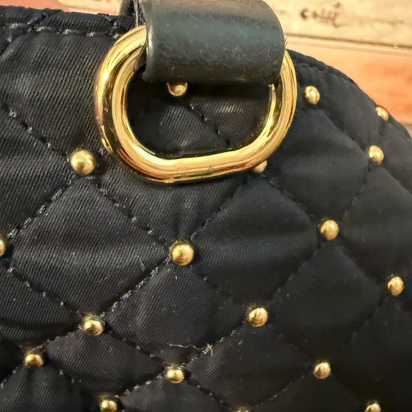 Juicy Couture Vintage Navy Quilted Studded Bag with Gold Accents EUC - Picture 12 of 12